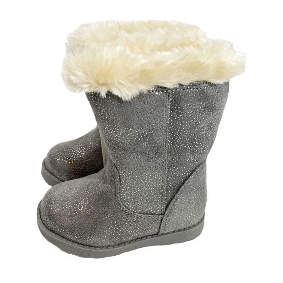 Cat & Jack Baby Girls Boots Gray Karley Size 5 - Picture 1 of 5